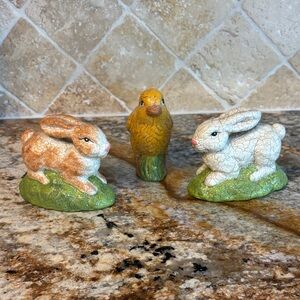 Lord & Taylor Bunnies and Chick Figurines-Set of 3